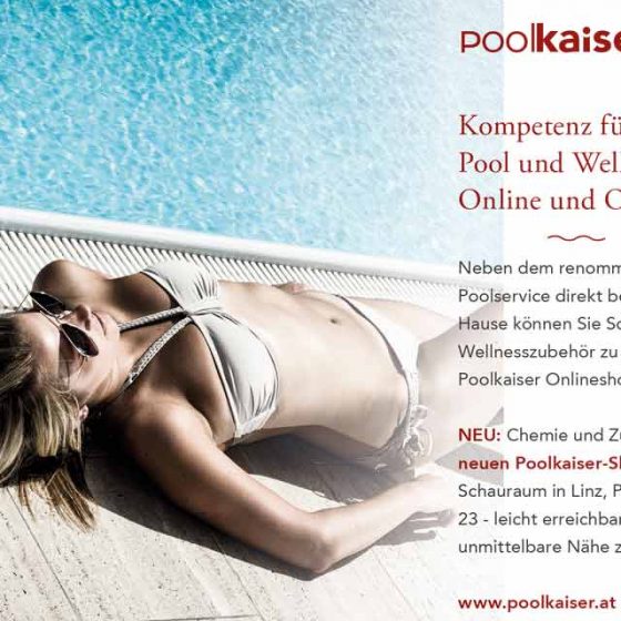 Inserat für die Firma Poolkaiser