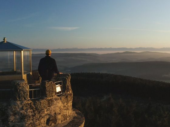 Raphael Holzer auf der Sternsteinwarte.